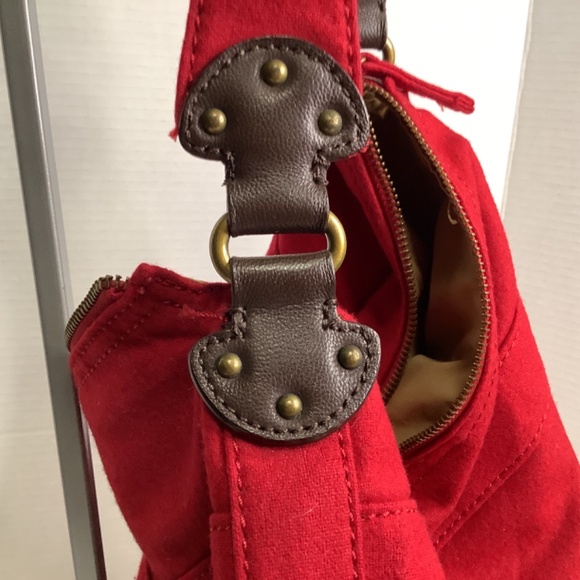 EUC Gap Red Wool shoulder bag tote - Picture 11 of 11